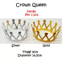 Crown Queen New Silver, Gold / Mahkota Ratu Permaisuri