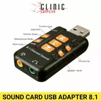 Sound Card USB Adapter Virtual 8.1 Channel 3d Audio Microphone&Headset