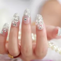 [Miss.Vinka] Kuku Palsu 3D Pesta / Nails Art Wedding / Nails Sticker - A