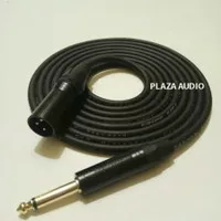 kabel mic/kabel xlr male 3 pin to jack akai mono 5 meter - Hitam