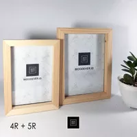 Paket Bundling Frame Foto 5R & 4R - Bingkai Foto Kayu Dekorasi Rumah