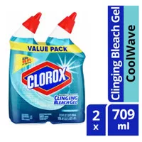 Clorox Toilet Bowl Cleaner - Clinging Bleach Gel (CoolWave) 2 x 709ml