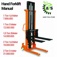 Hand Stacker Manual Forklift 1 - 2 Ton Dalton 1,6M - 3M Alat Angkut
