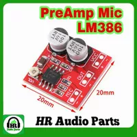 PreAmp Mic LM386 Mini Amplifier Headphone 5V - 12V Penguat Microphone