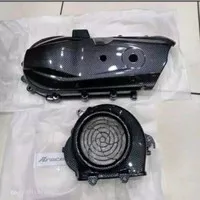 cover cvt carbon plus cover kipas honda beat karbu & scoopy 2barang