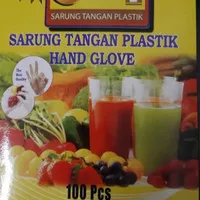 Sarung Tangan Plastik HDPE merk Strawberry isi 100pcs / 50 pasang