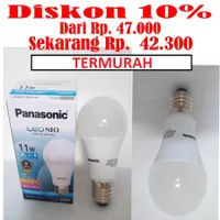 Lampu Panasonic LED Bohlam NEO 11 W Watt 11W 11Watt Putih Cooldaylight