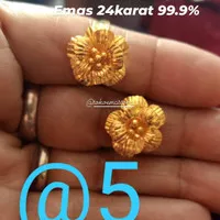 Cincin Mawar Emas 24 Karat kadar 99.9% berat 5 gram