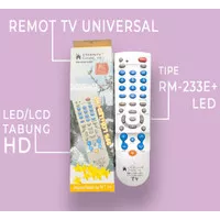 REMOT TV UNIVERSAL LED/LCD&TABUNG RM-233E+LED | ECER & GROSIR
