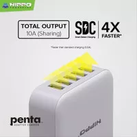 hippo penta 5 port wall charger Original garansi resmi