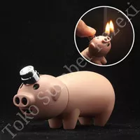 Korek Api Babi Lighter Mini Pig Torch Butane Gas Lighters Cigarette