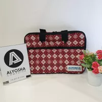 Sofcase laptop Batik cantik / Tas laptop / Rajutan rapi