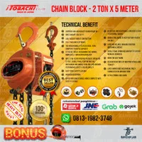 Chain Block 2 Ton 5 Meter - Takel 2 Ton 5 Meter - Itobachi New Model