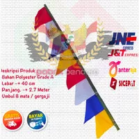 Bendera Umbul umbul sablon garuda isi 10 pcs