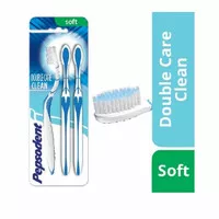 Pepsodent Double Care Clean Sikat Gigi Soft isi 3