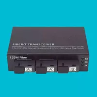 ethernet media network transceiver 3 fo sc - 2 rj45 10/100mbps