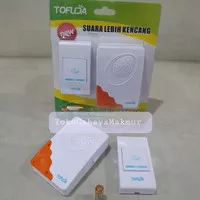 Bel Pintu Rumah / Bell Remote Wireless AC/DC 1 Remote/Tombol Tofuda