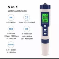 PH TDS EC Salinity 5in 1 Temperatur Meter EZ - 9909 Water Tester