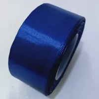 Pita satin biru dongker 2 inch / 5 cm Per roll