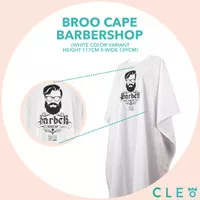 BROO Cutting Cape Motif White Man - Kain Kep/Kip Potong Rambut