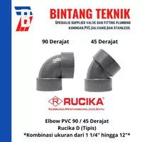 Elbow / Knee PVC Rucika 3" Inch D (Tipis) 90 / 45 Derajat