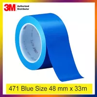 3M Vinyl Tape 471 BLUE, 2 in x 36 yd, tebal: 0.14 mm - Masking Tape