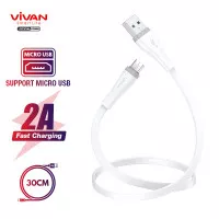 VIVAN Kabel Data USB Micro Fast Charging Original Flat Design SM30S 2A