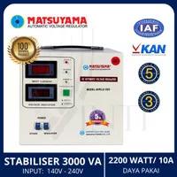 Stabilizer MATSUYAMA 3000 Watt 3 KVA Stavolt Stabiliser AVR/L-3GS