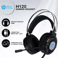 Headset Gaming HP H120 - RGB LED USB+2 Jack Wired