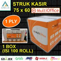 1 BOX(100) TELLSTRUK MULTIOFFICE KERTAS STRUK KASIR NCR 75x60 mm 1 ply