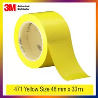 3M Vinyl Tape 471 Yellow, 2 in x 36 yd, tebal: 0.14 mm - Masking Tape