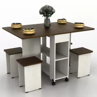 meja makan Allison DT minimalis murah bisa dilipat by Prodesign