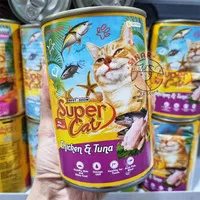 Super Cat Adult Chicken & Tuna 400GR / Makanan Kaleng Kucing Premium