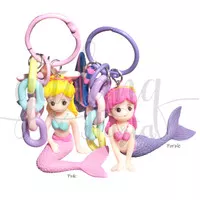 Gantungan Kunci Tas Pink Mermaid Keychain Putri Duyung Lucu GH 302181