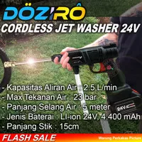 Doziro Jet Cleaner Cordless - Gun Jet Cleaning - Jet Washer ZDJW-24V