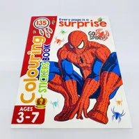 buku mewarnai/ buku stiker anak activity book spiderman
