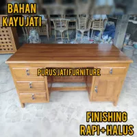 Meja Kerja Minimalis Kayu Jati Meja Kantor Meja Guru Meja Kasir Murah