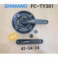 Crank Shimano FC-TY301 . Mtb Crankset TY 301 Arm 170 mm x 42-34-24