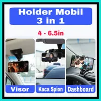 Holder Jepit Kaca Spion Mobil 3in1 Dasboard Holder Mobil Visor D35