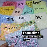 STYROFOAM STEROFOAM GABUS FOAM SLIME BUTIRAN KECIL WARNA WARNI PER BKS