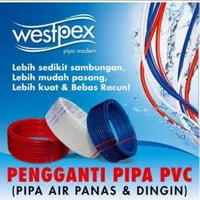Pipa Pex Westpex Wespex Red 1/2 Inch Pipa Air Panas Westpex Westpex