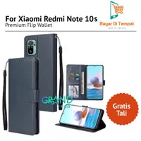 Case hp Wallet Leather For Xiaomi Redmi Note 10s flip cover leather