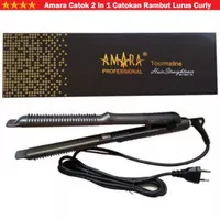 Amara Catok 2 In 1 Catokan Rambut Lurus Curly Amara 2 In 1 Profesional - KEMEI KM 531