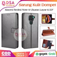 Sarung Kulit Leather Xiaomi Redmi Note 9 Flip Case Cover Dompet Wallet