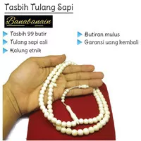 Tasbih Tulang sapi asli oleh oleh haji kalung tasbih batu kayu lewat