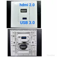 stop kontak faceplate HDMI USB panel outlet socket