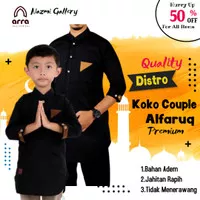 Baju Koko Couple Ayah Anak ARRA Alfaruq Baju Muslim Couple Lengan 3 4