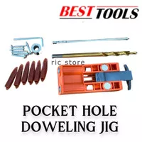 Pocket Hole Jig 2 Lubang Doweling Jig Drill Guide Pocket Hole Besttool