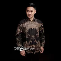 Baju Batik Pria Lengan Panjang Pekalongan Kemeja Slimfit Cowok Keren 2