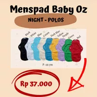 Menstrual Pad Pembalut Kain Cuci Ulang Menspad Baby Oz - NIGHT - POLOS